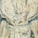 William Blake - Satan disparaissant  de la Présence de Dieu