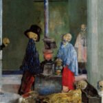 James Ensor - Skeletons warming themselves